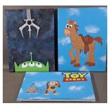 3 Hand-Painted Toy Story Style Canvas Wall Art