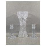 Antique American Brilliant Cut Crystal Vase +