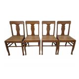 4 Mid-Century Side Chairs, One Needs Slight