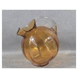 Vintage Amber Cambridge Water Pitcher