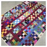 49" x 69" Nine-Patch Block Quilt