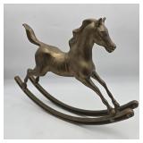 Vintage Brass Rocking Horse