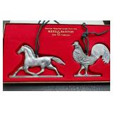 2 Pewter Weather Vane Ornaments from Reed &