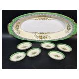 Vintage Noritake Roseara Celery Dish & Salt