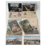 12 Postcards Early 1900ï¿½s & 1930ï¿½s