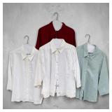 4 Ladies XL Linen Shirts 1 Irish Linen w/