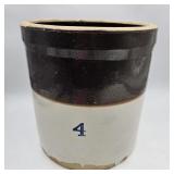 Antique 4 Gallon Stoneware Crock