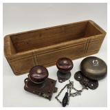 Sewing Box w/ Antique Doorknobs & Gem Bell