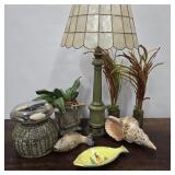 Capiz Lampshade w/ Decor & Shell