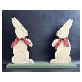 Handcrafted Wood Rabbit Decor