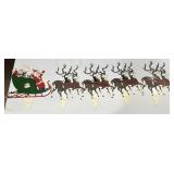 VINTAGE SANTA CLAUSE IN SLEIGH W/ REINDEER.