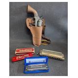 Gonher Cap Gun & Harmonicas