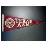 Vintage Texas A&M Pennant Aggies Football Banner,