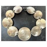 WWII Australian Silver Coin Bracelet Vintage
