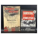 2 Booklets Atomic Fallout & Survival Under Atomic