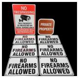 Metal Signs No Tresspassing Private Property No