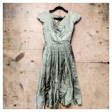 Vintage Suzy Perette Dress Medium Olive Green