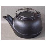 Antique Pot Belly Cast Iron Tea Kettle