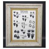 Animal Tracks Field Guide Rustic Frame Cabin