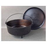 Vntg BSR #12 Cast Iron Camp Dutch Oven w/ Lid