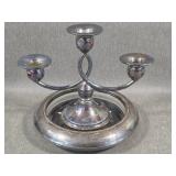 Weighted Sterling Candlestick & Wine Coaster