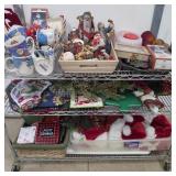 Rolling Rack & Contents: Christmas Decor