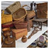 Large Lot of Basketry & Decor