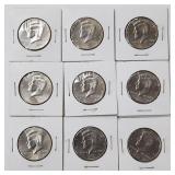 9 BU! 2008 D Kennedy Half Dollars