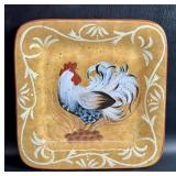 Square Rooster Platter by Geoffrey Allen 11.5ï¿½ï¿½