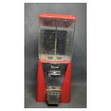 Vintage Oak Brand Gumball Vending Machine, Metal