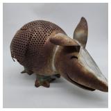 Rustic Armadillo Candle Lantern Holder