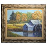 Original Oil on Board Signed Rural Landscape