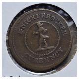 CIVIL WAR TOKEN KNICKERBOCKER CURRENCY