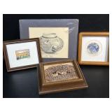 4 Small Art Prints : Paula Beck , Marie Vallquist