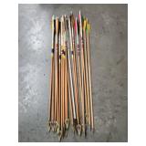 Vtg Wooden Arrows Archery W Broadheads Need To Be