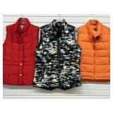 3 Womenï¿½s Puffer Vests, Duck Head Med, Tangerine