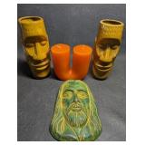 U Shaped Candle, Tiki Mugs & Vintage Christ