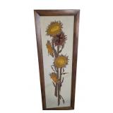 Substantial Crewelwork Sunflower Portrait, NO