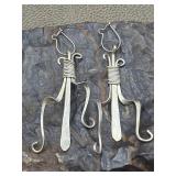 Unique Handcrafted Silverware Silver Earrings