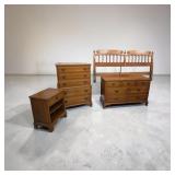 Davis Cabinet Co. Cherry Wood King Bedroom Suite