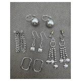 925 Sterling Silver & Silver Tone Earrings