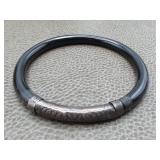 Black Coral ? & Handcrafted Silver Plate Bangle