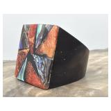 Pinwheel Mosaic Stone Inlay Resin Ring