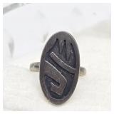 SZ. 8.5, STERLING SILVER NATIVE AMERICAN RING