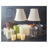 Collection Faux Candles crackle Glass & Metal