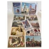 12 Antique Postcards