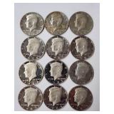 70s 80s S Kennedy Half Dollar Proof Coins