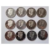 9 90s 00s S Kennedy Half Dollars Proof Coins