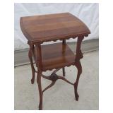 Vintage Cherry Wood Plant Stand