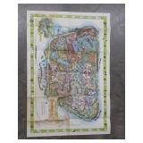 1964 Disneyland USA Map Walt Disney